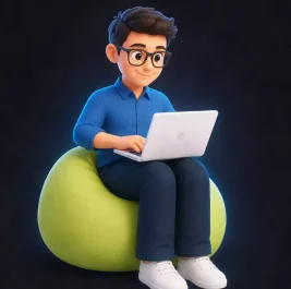 a boy searching about digital marketing